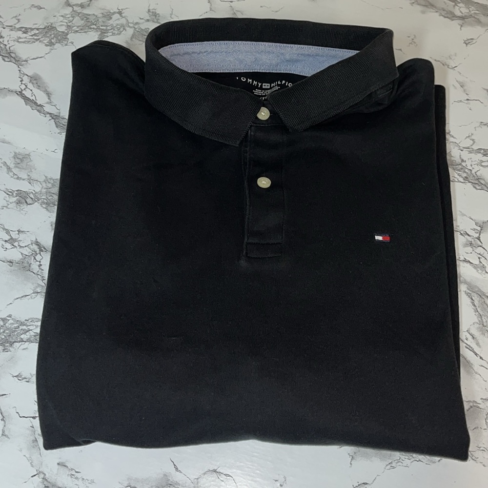 Tommy Hilfiger Black Polo Short Sleeve size XXL mens